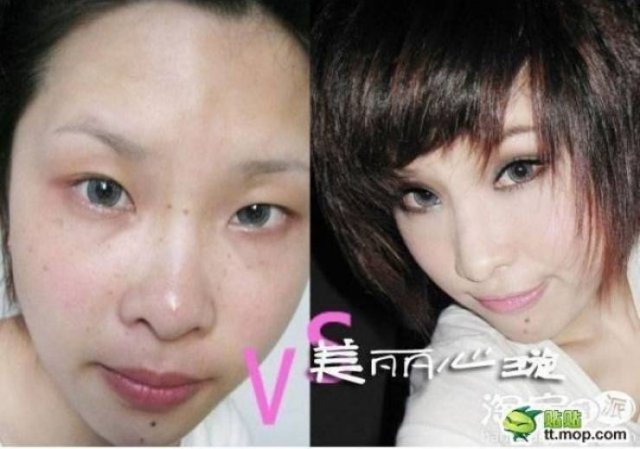 Asian Girls With And Without Their Makeup (71 pics)