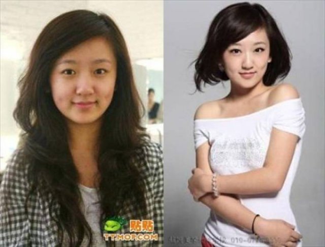 Asian Girls With And Without Their Makeup (71 pics)