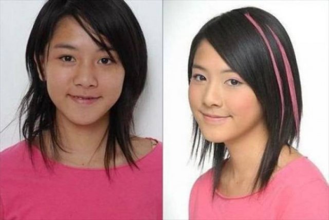 Asian Girls With And Without Their Makeup (71 pics)