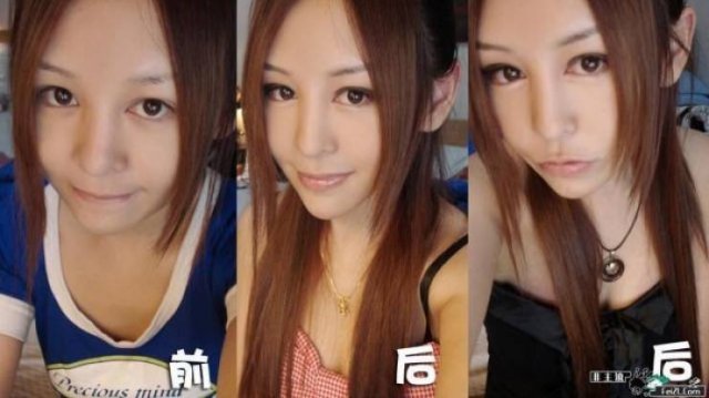 Asian Girls With And Without Their Makeup (71 pics)