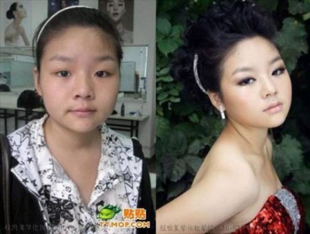 Asian Girls With And Without Their Makeup (71 pics)