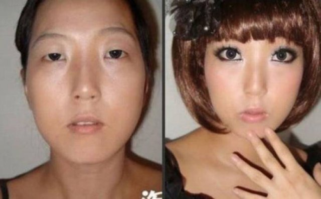 Asian Girls With And Without Their Makeup (71 pics)