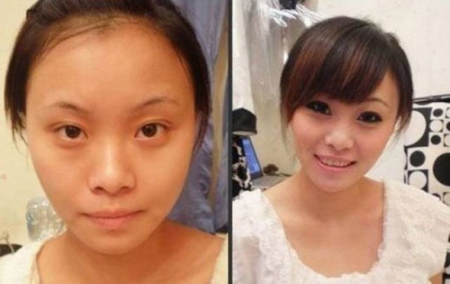 Asian Girls With And Without Their Makeup (71 pics)