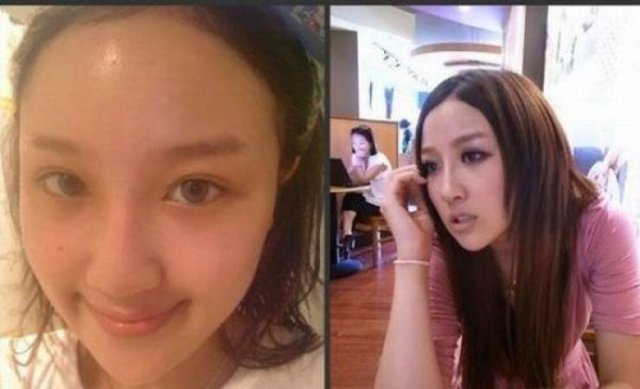 Asian Girls With And Without Their Makeup (71 pics)