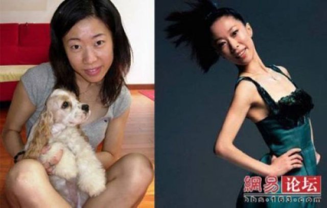 Asian Girls With And Without Their Makeup (71 pics)