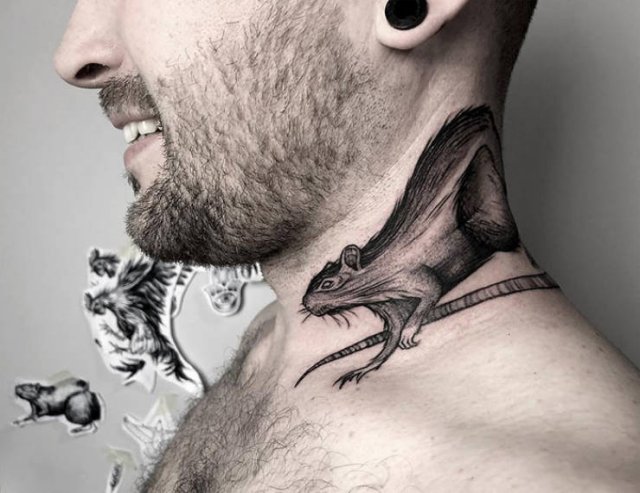 Neck Tattoos (50 pics)