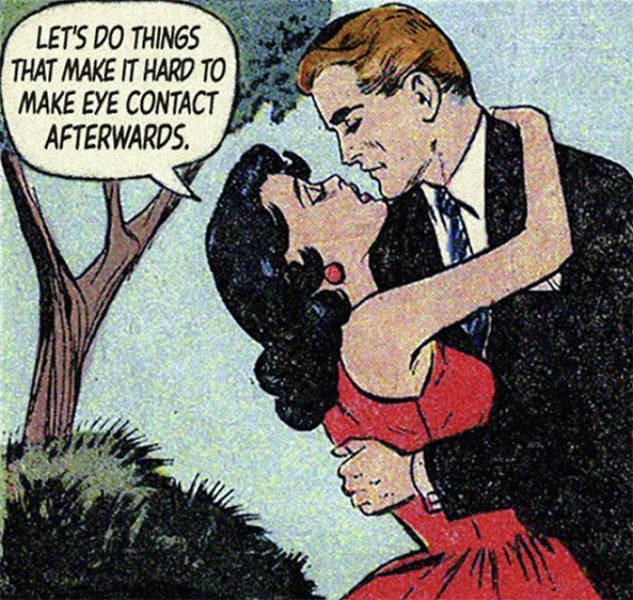 Modern Love Meets Vintage Romantic Comics (30 pics)