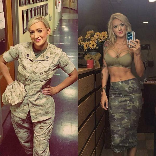 Girls With And Without Uniform (26 pics)