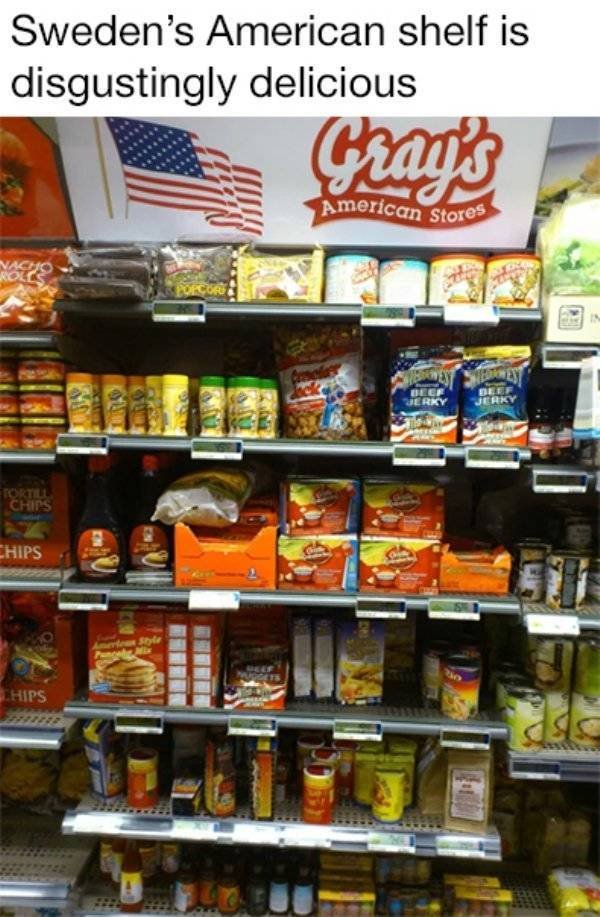 How Various Countries Present “American” Food In Local Supermarkets (10 pics)