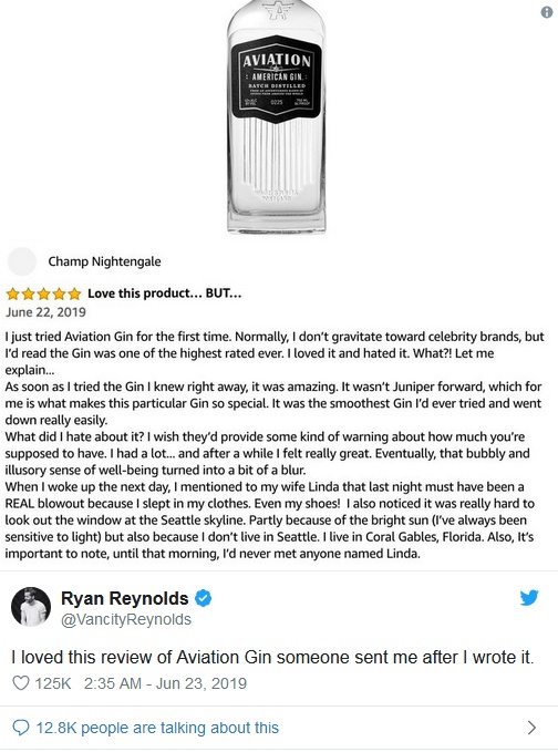 Ryan Reynolds Writes Funny Fake Amazon Review For His Gin (4 pics)