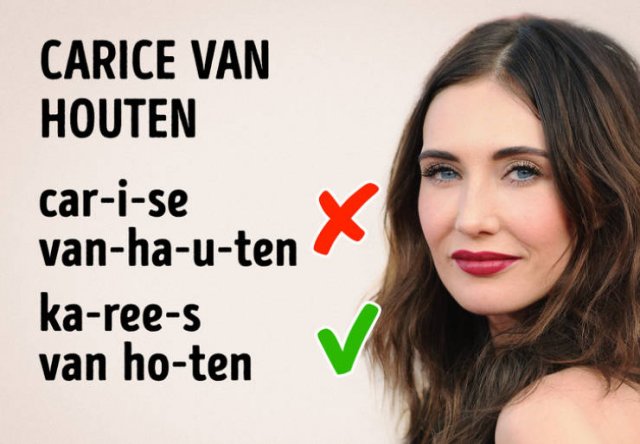 How To Pronounce Celebrity Names (20 pics)