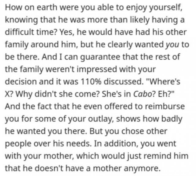 Woman Doesn’t Go To Her Boyfriend’s Mother’s Funeral, Then Asks If She Is An A##hole… (14 pics)