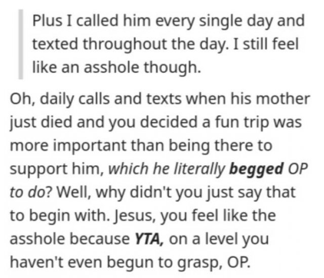 Woman Doesn’t Go To Her Boyfriend’s Mother’s Funeral, Then Asks If She Is An A##hole… (14 pics)