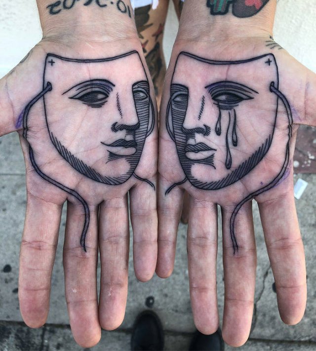 Tattoos On Palms (62 pics)