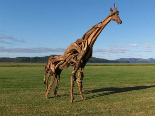 Artist Creates Sculptures Solely Out Of Wood He Finds On Beaches (30 pics)