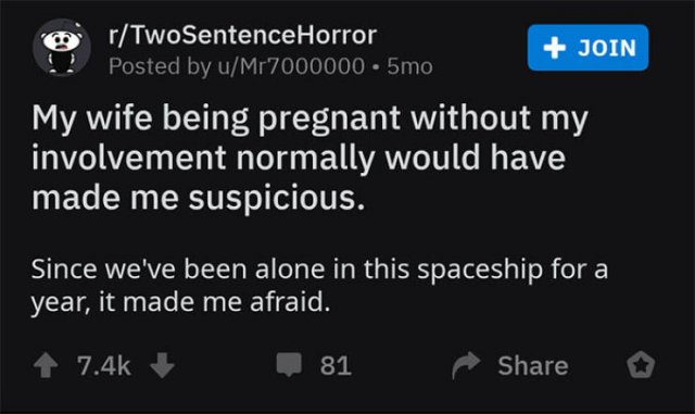 A Horror Story In Two Sentences. And It's Really Creepy (30 pics)