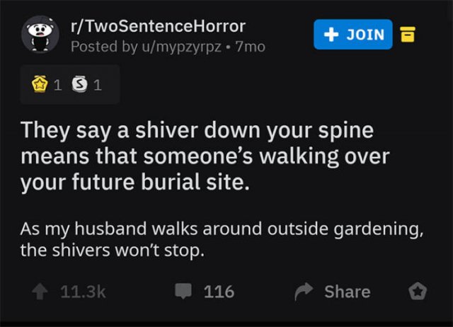 A Horror Story In Two Sentences. And It's Really Creepy (30 pics)
