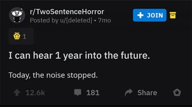 A Horror Story In Two Sentences. And It's Really Creepy (30 pics)