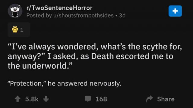 A Horror Story In Two Sentences. And It's Really Creepy (30 pics)