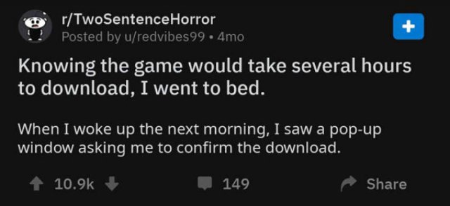 A Horror Story In Two Sentences. And It's Really Creepy (30 pics)