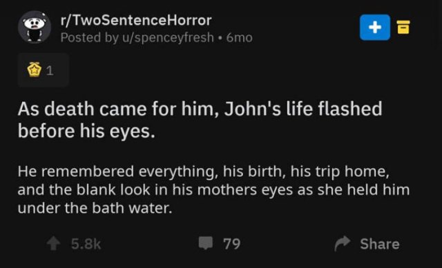 A Horror Story In Two Sentences. And It's Really Creepy (30 pics)
