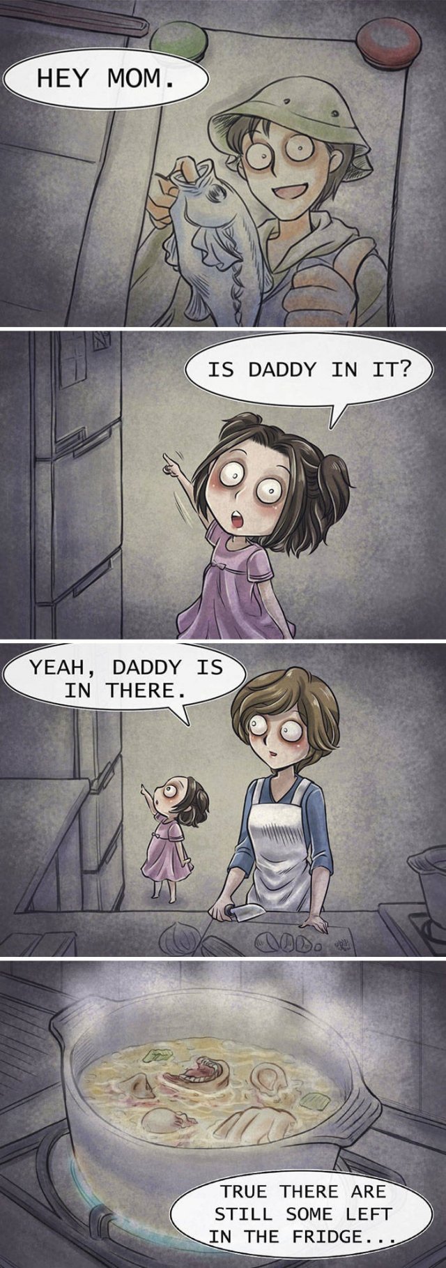 Very Scary Horror Comics With Unexpected Endings (18 pics)