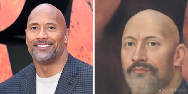 Classical Paintings Of Celebrities Created By AI (30 pics)
