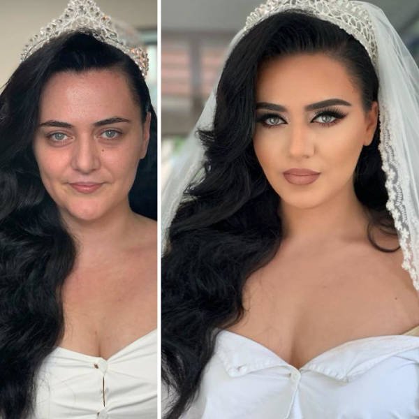 Before And After Their Wedding Makeup (23 pics)