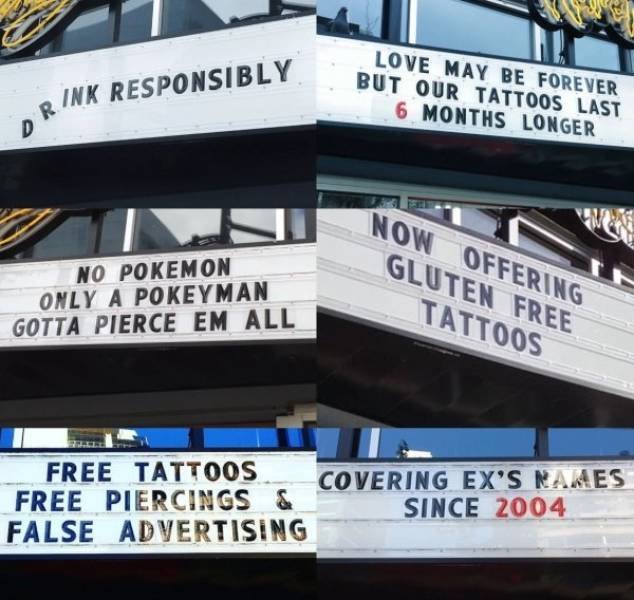 Signs From Tattoo Shops (24 pics)