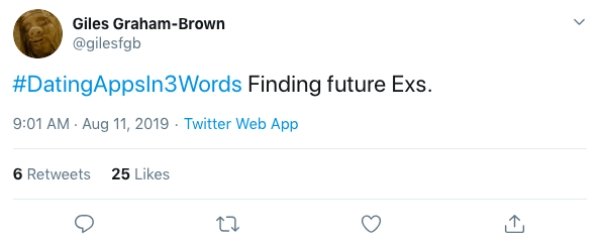 Dating Apps in 3 Words (15 pics)