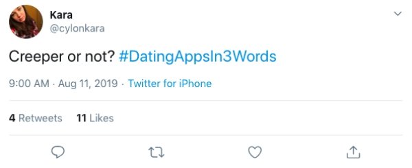Dating Apps in 3 Words (15 pics)