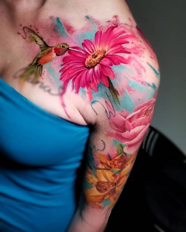 Tattoos With Watercolor Technique (29 pics)
