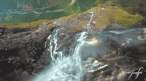 Fly From Top To Bottom Of Norway’s Gudvangen Waterfall (5 GIFs + Video)