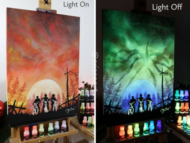 Turn Off The Lights To See The Beauty Of These Paintings (30 pics)