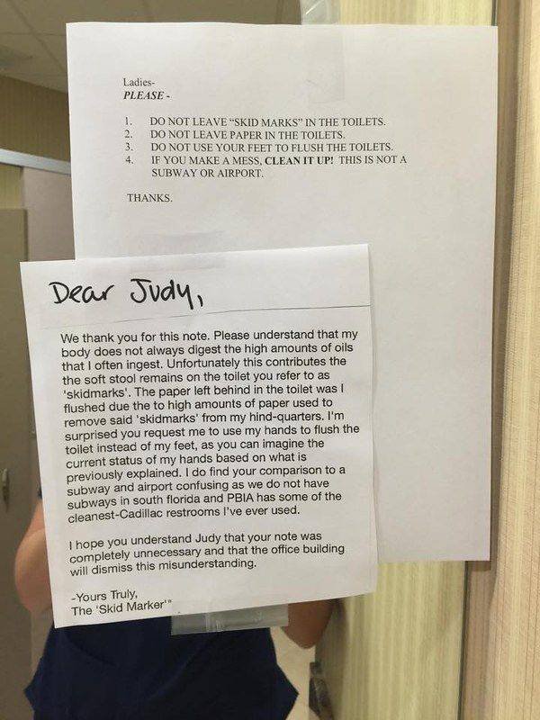 Passive Aggressive Bathroom Notes (31 pics)