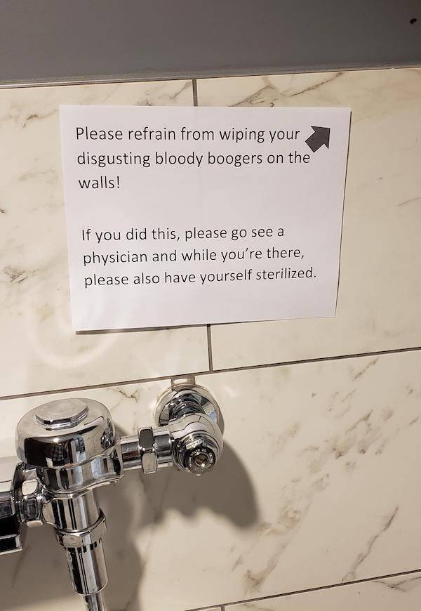 Passive Aggressive Bathroom Notes (31 pics)