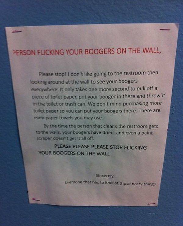 Passive Aggressive Bathroom Notes (31 pics)