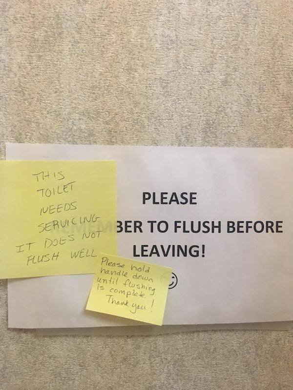 Passive Aggressive Bathroom Notes (31 pics)