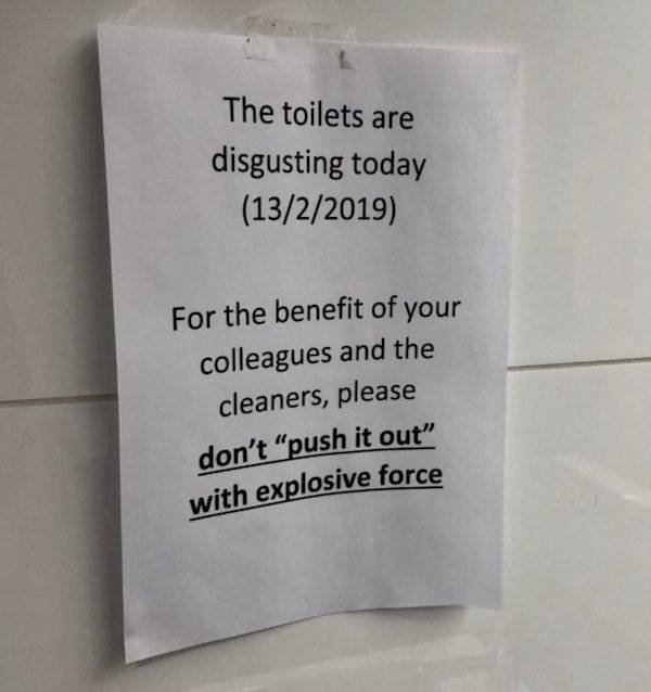 Passive Aggressive Bathroom Notes (31 pics)