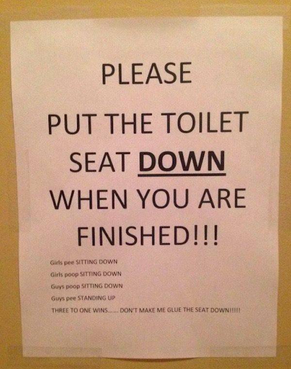 Passive Aggressive Bathroom Notes (31 pics)