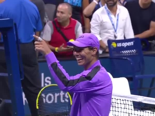 Rafael Nadal Shows Off His Accuracy