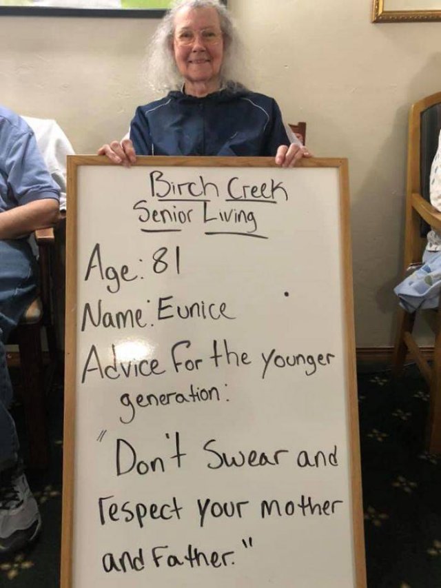 Seniors Give Advice To The Younger Generation (20 pics)