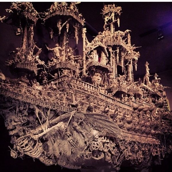 Guy Spends 14 Months To Build This Amazing Ghost Ship (22 pics)