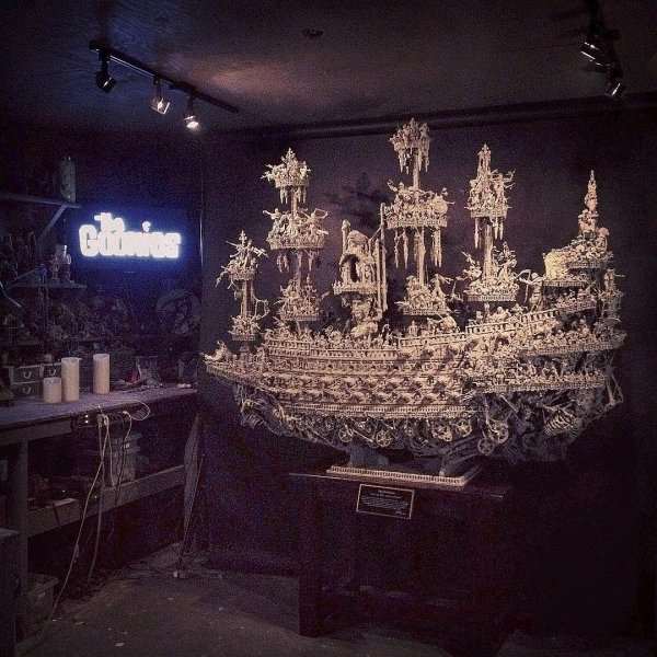 Guy Spends 14 Months To Build This Amazing Ghost Ship (22 pics)