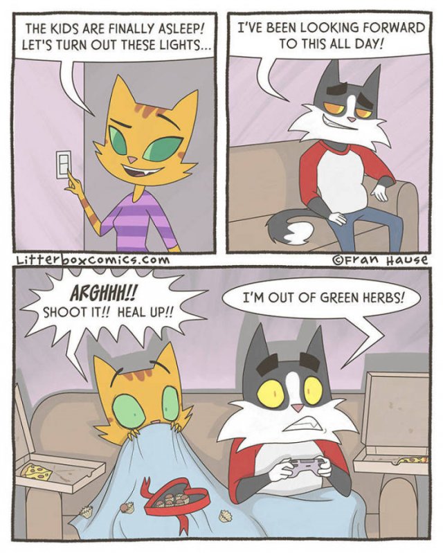 Mom Creates Comics About Her Life With Two Sons As Cats (29 pics)