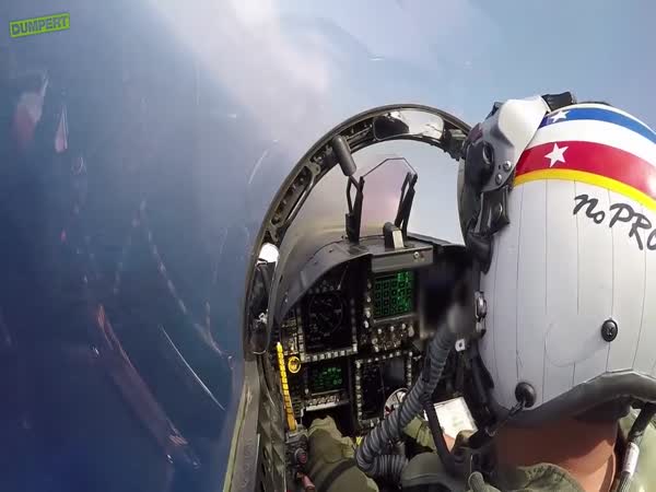 Jet Lands On The Aircraft Carrier