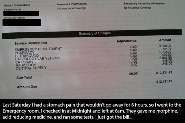 US Medical Bills Are Out Of This World (16 pics)