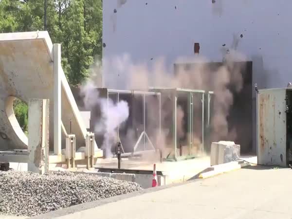 U.S. Navy's Electro-Magnetically Charged Rail-Gun In Action