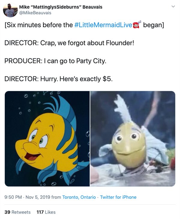 Funny Memes & Tweets About "The Little Mermaid Live" (23 pics)