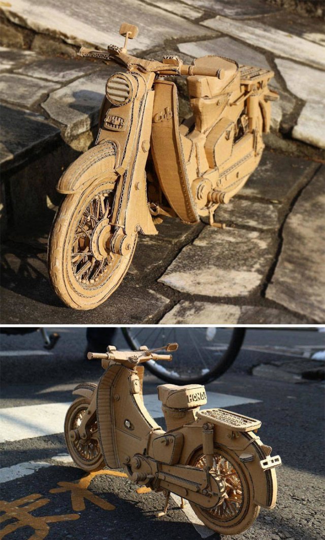 Artist Turns Old Amazon Boxes Into Sculptures (30 pics)